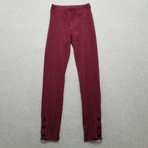 Old Navy Leggings Kids‎ XL Red Stretch 14-16 Casual Cotton Blend